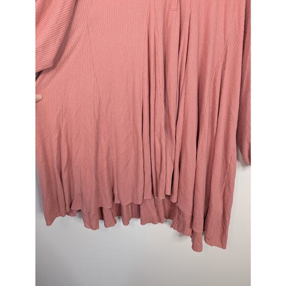 Free People We The Free Pink Winter Sun Ribbed Tunic - Picture 5 of 10